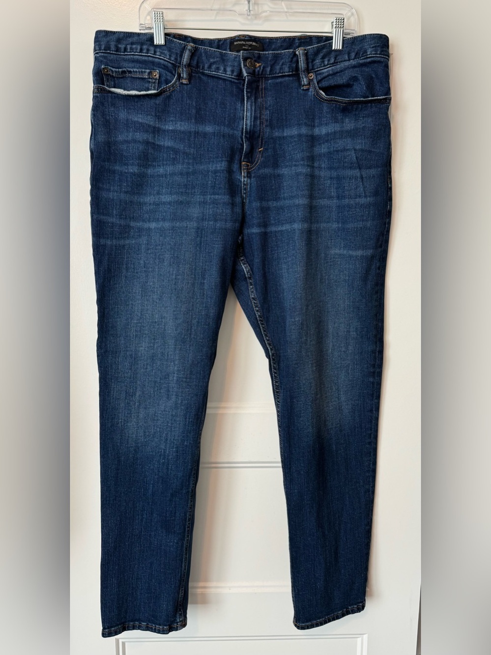 Banana Republic Factory Skinny Fit Dark Wash Jeans Men's 38x32 Stretch Denim